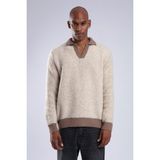 Xhan 3YXE2-47567-25 Bej Polo Yaka Peluş Erkek Kazak