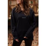 Xhan 9KXK8-41670-02 Siyah Brooklyn Basklı Kadın Sweatshirt