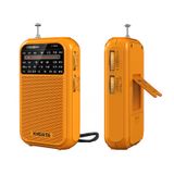 XHDATA D220 Taşınabilir Transistör Radyo, Küçük FM/AM/MW/SW Mini Cep Radyosu, AUX Kulaklık Çıkışı, Pil ile Çalışır, Sarı