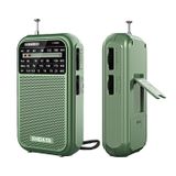 XHDATA D220 Taşınabilir Transistör Radyo, Küçük FM/AM/MW/SW Mini Cep Radyosu, AUX Kulaklık Çıkışı, Pil ile Çalışır, Yeşil