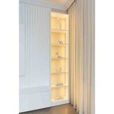 Xhomedekor 200x40x25 Gümüşlük Neon Ledli Tv Ünitesi Yanı Kahve Köşesi Dolabı - beyaz