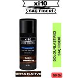 XI10 50 Gr. Orta Kahve (Med Brown) Hair Fiber Saç Tozu Topik - Topaklanma Yapmaz