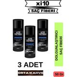 XI10 Dolgunlaştırıcı Saç Tozu Topik Orta Kahve 3 Adet x 50 gr