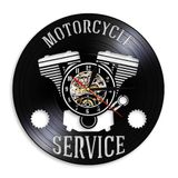 XIAOLZSL Duvar Saati Motosiklet Tasarımı Vinil Kayıt Duvar Saati, Vintage Vinil Kayıttan Yapılmış Duvar Saati, Modern Ev Dekorasyonu, Sevdikleriniz için Harika El Yapımı Hediye