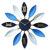 XIAOLZSL Duvar Saati Petal Dekoratif Duvar Saati, Modern Yaratıcı Ev Dekorasyonu, Oturma Odası Demir Duvar Saati/C