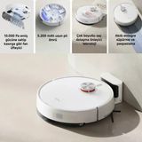 Xiaomi 10.000 Pa Emiş Gücü Lds Lazer Navigasyon 180DK Çalışma Süresi 5200MAH Pil Akıllı Robot Süpürge ve Paspas Beyaz
