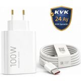 Xiaomi 100W (Watt) Typ-C Hızlı Şarj Aleti Adaptörü Kablo Seti ( Kvk Teknik Servis Garantili ) - Beyaz