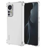 Xiaomi 12 Pro Kılıf Sararmaz Kenarları Yumuşak Anti Şok Şeffaf Silikon Kapak