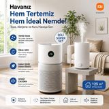 Xiaomi 125 M² Hepa Aktif Karbon Nemlendirici Akıllı Sensörlü Hava Temizleyici Cihaz Koku Giderici Beyaz Ev Ofis