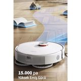 Xiaomi 15000Pa Emiş Gücü Lds Lazer Navigasyon Çift Döner Paspas Uzatılabilir Yan Fırça Akıllı Robot Süpürge