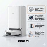 Xiaomi 20000PA Emiş Gücü Aı Üçlü Kamera Geri Kendi Kendini Temizleyen Otomatik Akıllı Robot Süpürge - Beyaz