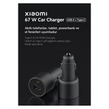 Xiaomi 67W Hyper Car Charger (USB-A + Type-C) Araç Çakmaklık Hızlı Şarj Aleti