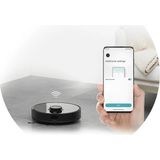 Xiaomi 8000Pa Ultra Güç Wi-Fi Akıllı Kontrol Mi Robot Robot Süpürge ve Paspas Lidar Tarama, Hepa Filtreli - Siyah