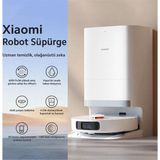 Xiaomi Akıllı Robot Süpürge ve Paspas 6.000 Pa Emiş Gücü 180 Devir Döner Mop Otomatik Toz Boşaltma Paspas Yıkama ve Hava ile Kurutma - 61 - Beyaz