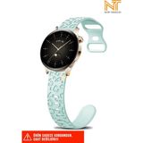 Xiaomi Amazfit Gts / Gts 2 / Gts 2e / Gt S3 / Gt S4 Mini Uyumlu Leopar Desenli Silikon Kordon 20MM - Su Yeşili
