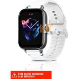 Xiaomi Amazfit Gts / Gts 2 / Gts 2e / Gt S3 / Gt S4 Mini Uyumlu Wave Silikon Kordon 20MM - Beyaz