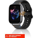 Xiaomi Amazfit Gts / Gts 2 / Gts 2e / Gt S3 / Gt S4 Mini Uyumlu Wave Silikon Kordon 20MM - Siyah