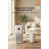 Xiaomi Büyük Boy Akıllı Hava Temizleme Makinesi 8330 Litre Hava Sirkülasyonu Alerji ve Tüy Dostu Sessiz Mod + Hava Nemlendirici - Beyaz