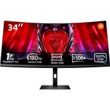 Xiaomi Curved Gaming Monitor G34i-EU34 İnç UWQHD Kavisli Oyuncu Monitörü, 180Hz Yenileme Hızı, 1ms Tepki Süresi, Ultra Geniş Ekran