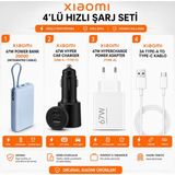 Xiaomi Hypercharge Mavi - Siyah - Beyaz 67 W 4’lü Powerbank ve Şarj Aksesuar Seti