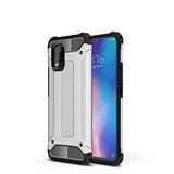 Xiaomi Mi 10 Lite ile uyumlu Çİft Katman Koruyucu Crash Military Tank Kılıf - Gri