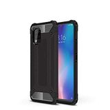 Xiaomi Mi 10 Lite ile uyumlu Çİft Katman Koruyucu Crash Military Tank Kılıf - Siyah
