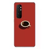 Xiaomi Mi 10 Lite Uyumlu Sade Kahve Kupası Baskılı Silikon Kılıf