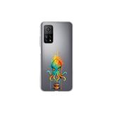 Xiaomi Mi 10 T ile uyumlu Splash ahtapot Tasarımlı Slimfit şeffaf silikon kılıf
