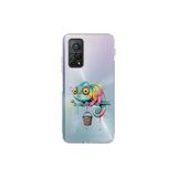 Xiaomi Mi 10 T ile Uyumlu Splash Bukalemun Tasarımlı Şeffaf Silikon Kılıf