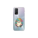 Xiaomi Mi 10 T ile Uyumlu Splash Kirpi Tasarımlı Şeffaf Silikon Kılıf
