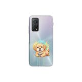 Xiaomi Mi 10 T ile Uyumlu Splash Köpek Tasarımlı Şeffaf Silikon Kılıf