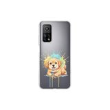 Xiaomi Mi 10 T ile Uyumlu Splash Köpek Tasarımlı Slimfit Şeffaf Silikon Kılıf