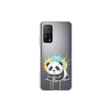 Xiaomi Mi 10 T ile Uyumlu Splash Panda Tasarımlı Slimfit Şeffaf Silikon Kılıf