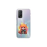 Xiaomi Mi 10 T ile Uyumlu Splash Tilki Tasarımlı Şeffaf Silikon Kılıf