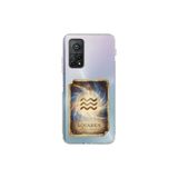 Xiaomi Mi 10 T Pro ile Uyumlu Burç Kartları Kova Tasarımlı Şeffaf Silikon Kılıf