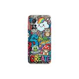Xiaomi Mi 10 T Pro ile Uyumlu Grafiti Create Art Tasarımlı Şeffaf Silikon Kılıf