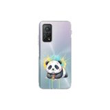 Xiaomi Mi 10 T Pro ile Uyumlu Splash Panda Tasarımlı Şeffaf Silikon Kılıf
