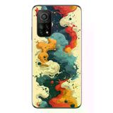 Xiaomi Mi 10 T Uyumlu Ahenkli Boya İzleri Baskılı Silikon Kılıf