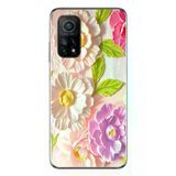 Xiaomi Mi 10 T Uyumlu Beyaz Papatyalar Baskılı Silikon Kılıf