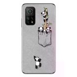 Xiaomi Mi 10 T Uyumlu Cepli Panda Baskılı Silikon Kılıf
