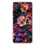 Xiaomi Mi 10 T Uyumlu Çiçek Örgüsü Baskılı Silikon Kılıf