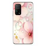 Xiaomi Mi 10 T Uyumlu Damlalı Çiçekler Baskılı Silikon Kılıf