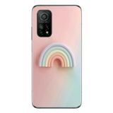 Xiaomi Mi 10 T Uyumlu Gökkuşağı Pastel Baskılı Silikon Kılıf