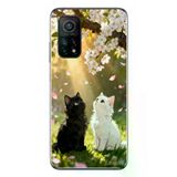 Xiaomi Mi 10 T Uyumlu İlkbahar Kedileri Baskılı Silikon Kılıf