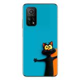Xiaomi Mi 10 T Uyumlu Kedi Uyarısı Baskılı Silikon Kılıf