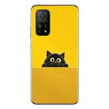 Xiaomi Mi 10 T Uyumlu Sarı Gözlü Kedi Baskılı Silikon Kılıf