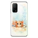 Xiaomi Mi 10 T Uyumlu Sevimli Yengeç Baskılı Silikon Kılıf