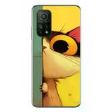 Xiaomi Mi 10 T Uyumlu Tek Gözlü Kedi Baskılı Silikon Kılıf