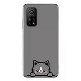 Xiaomi Mi 10 T Uyumlu Uyuyan Kedi Baskılı Silikon Kılıf