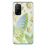 Xiaomi Mi 10 T Uyumlu Yeşil Mavi Kelebek Baskılı Silikon Kılıf